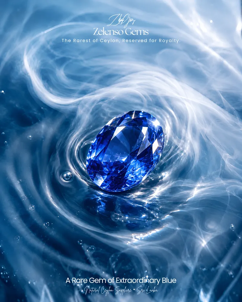 Oval-cut Ceylon Blue Sapphire from Sri Lanka — Zelenso Gems