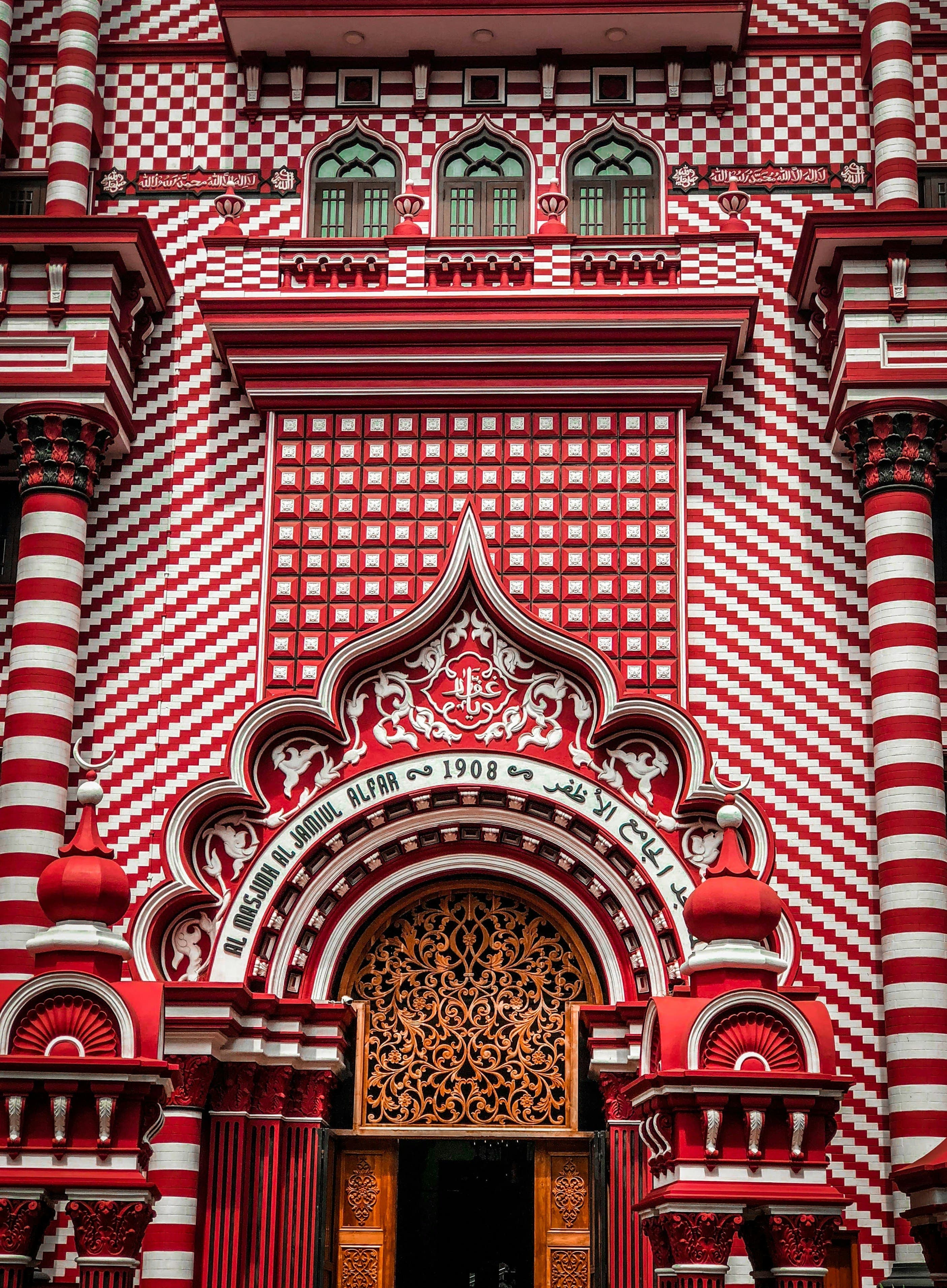 Charming historic colonial architectural church standing in coastal Sri Lanka.