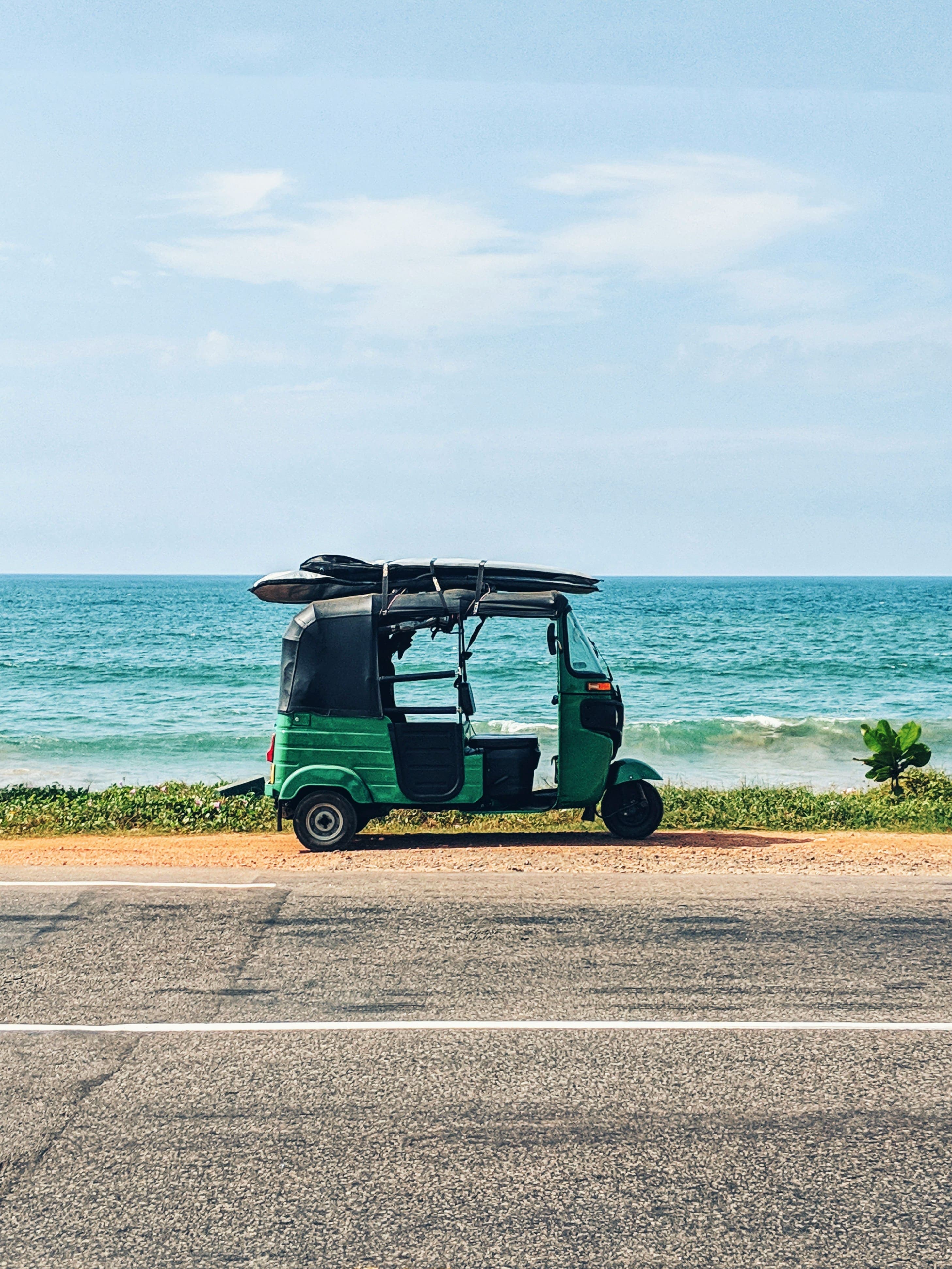 Scenic travel stops and lush roadside viewpoints along Sri Lanka journey.