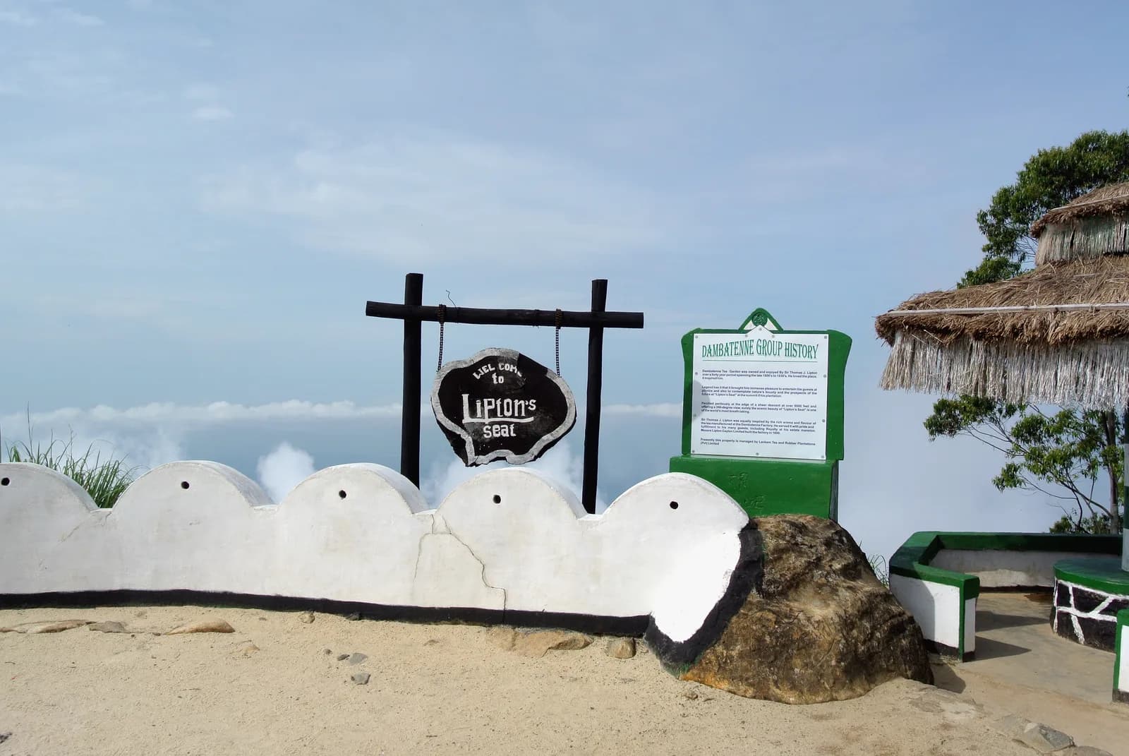 Lipton's Seat viewpoint overlooking highland tea plantations