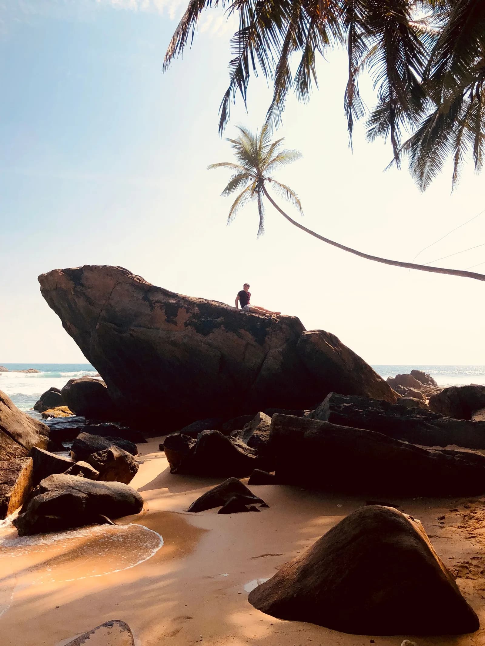 Kalpitiya peninsula remote beach with shallow lagoon waters, northwest Sri Lanka