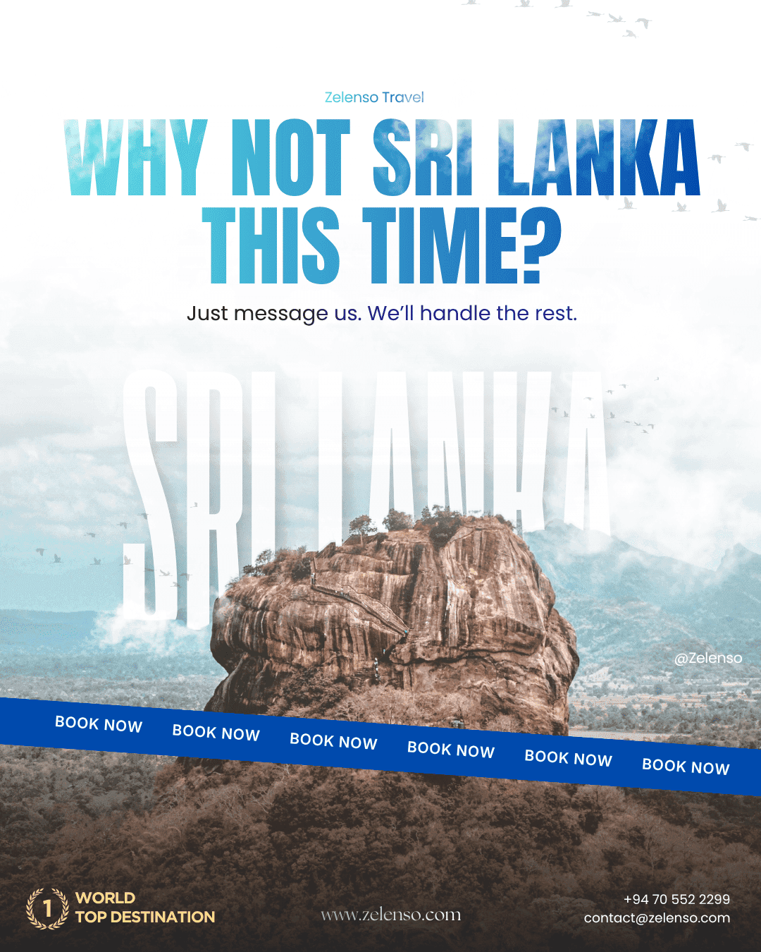Zelenso Travel Why Not Sri Lanka This Time destination inspiration post design